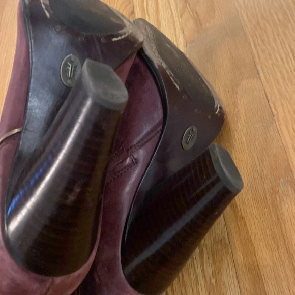Frye sz 8 Betty Inside Zip purple soft super leather great pre owned condition - Picture 4 of 9